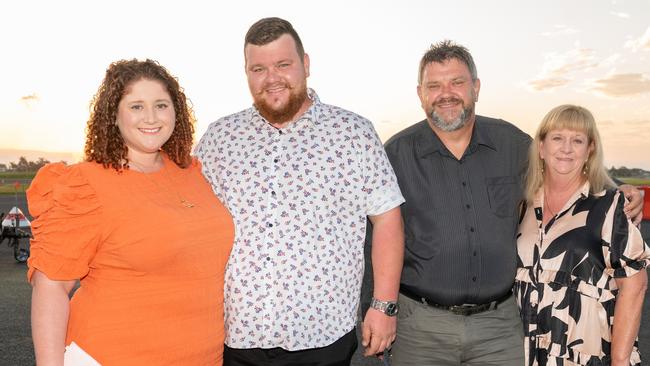 Emily Smith, Danyon Rix, David Rix and Cindy Rix at Dinner on the Runway for Mackay Hospital Foundation, Mackay Airport Friday 8 September 2023 Picture: Michaela Harlow