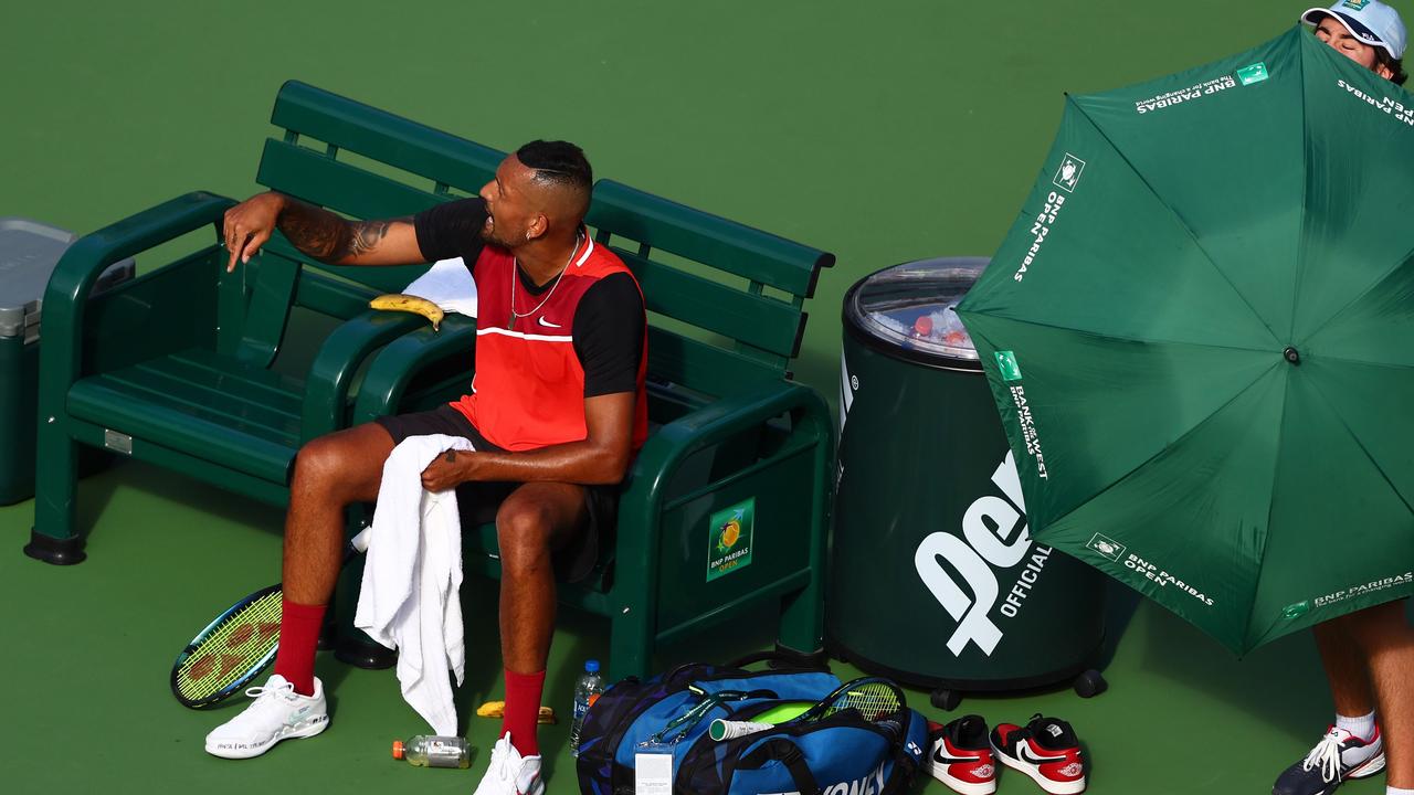 Nick Kyrgios was not happy with the crowd. Clive Brunskill/Getty Images/AFP