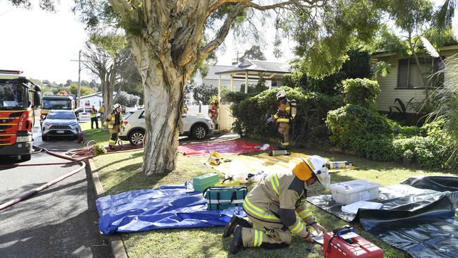 Emergency services attend a house fire in Rangeville, Tuesday, May 13, 2025. Picture: Kevin Farmer