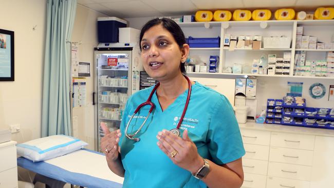 Dr Sonu Haikerwal has been proactive in trying to get the Gold Coast population vaccination, she now offers the Pfizer and AstraZeneca from her Upper Coomera Respiratory Clinic. Picture by Richard Gosling