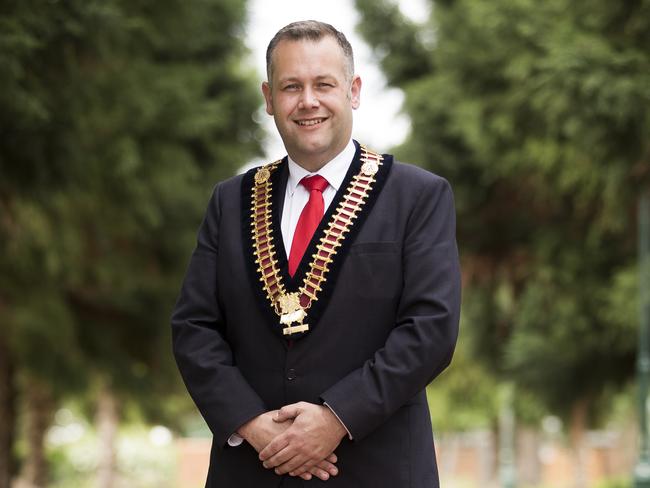 Dubbo Regional Council Mayor Ben Shields pictured in Victoria Park ahead of Prince Harry and Meghan Markle visiting the regional city of Dubbo. Picture: Dylan Robinson