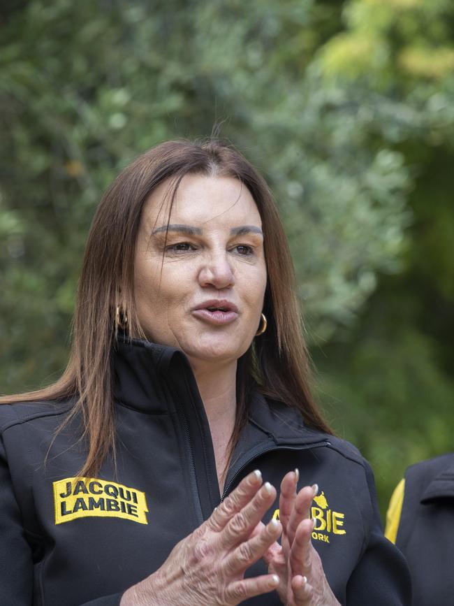 Senator Jacqui Lambie at Richmond. Picture: Chris Kidd