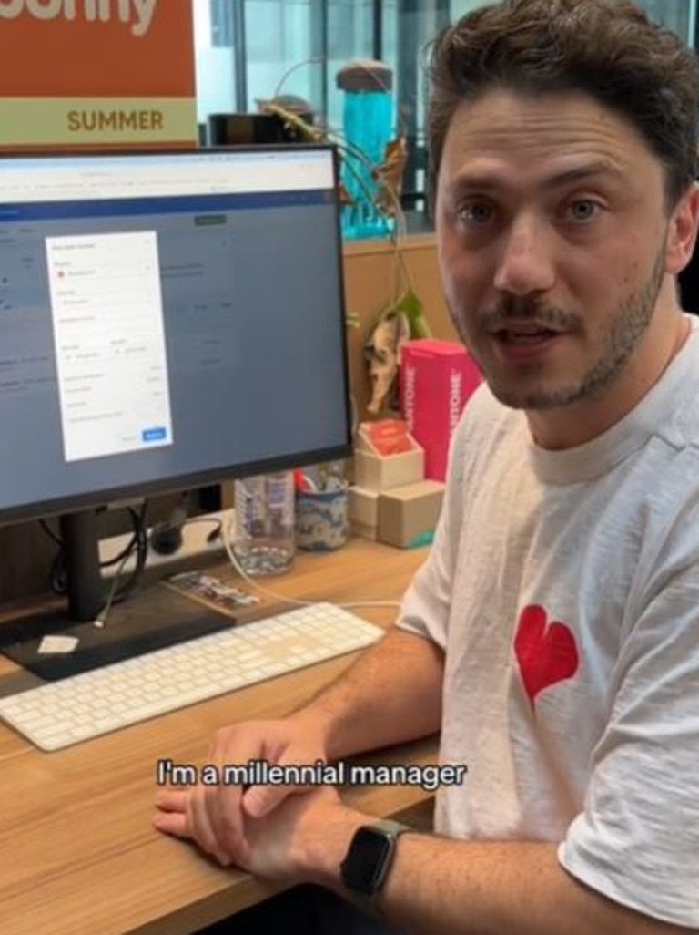 David admits he is a very typical millennial manager. Picture: TikTok/chillwithbonny