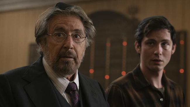 Al Pacino and Logan Lerman in Hunters.