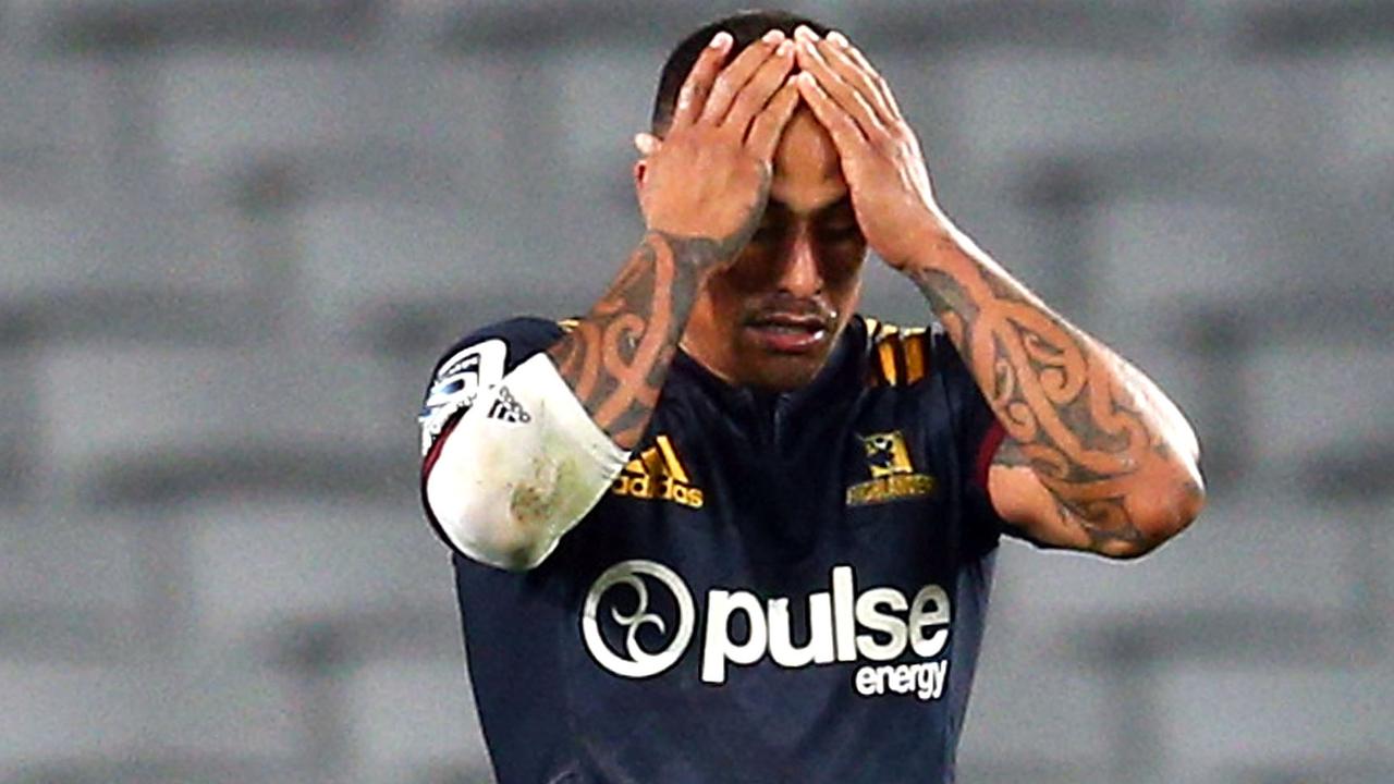 Aaron Smith shows his dejection during the round six loss to the Blues at Eden Park.
