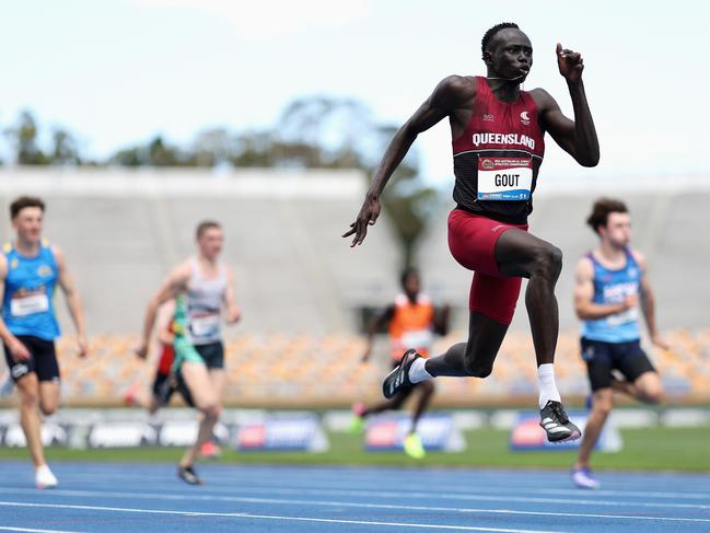 Gout Gout on his way to the 100m title. Picture: Getty Images