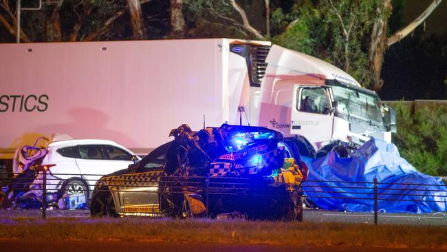 Truck driver Mohinder Singh killed four police officers in a horror smash on the Eastern Freeway. Picture: Mark Stewart