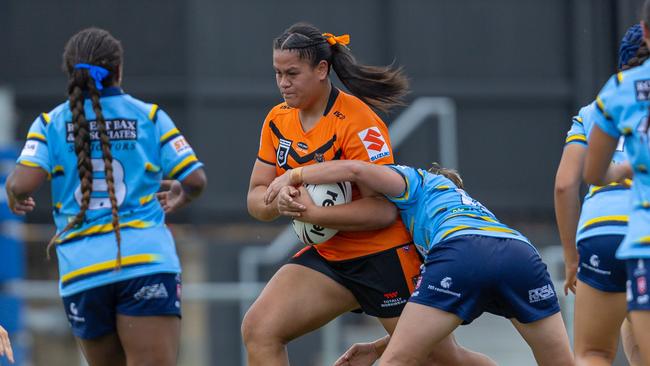 Powerhouse middle forward Carayanidis Ta'Akimoeaka-Pulu. Picture: Benny Hassum Photography.