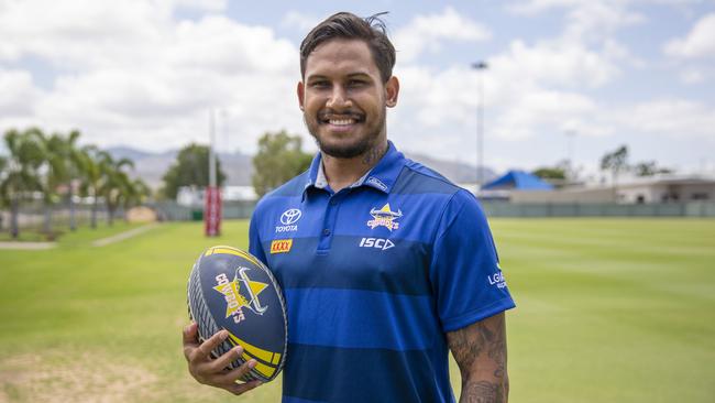 Ben Barba launches his NRL resurrection with a Cowboys. Picture: Ben Lonergan