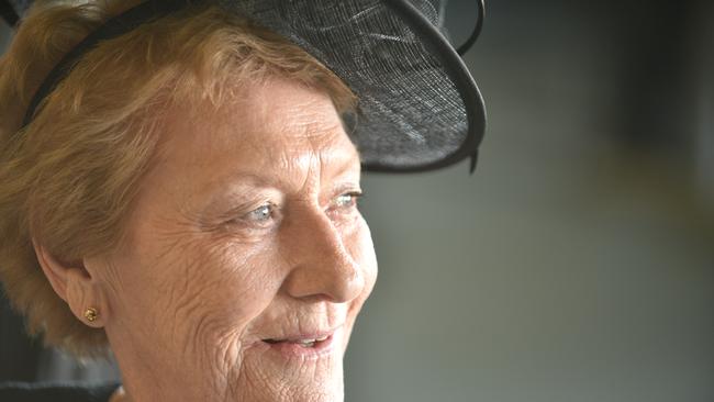 Leonie Pellin keeps an eye on the racing action at the Coffs Cup Day.