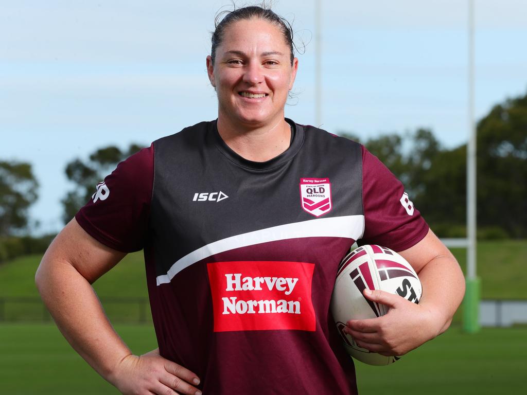 Queensland Origin prop Steph Hancock will end her Origin career on a high note. Picture: Lachie Millard