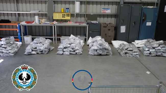 Police released pictures of 160kg of cannabis found in the western suburbs in July 2020. Picture: SA Police