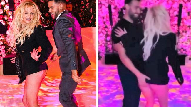 Britney Spears dances at her wedding.