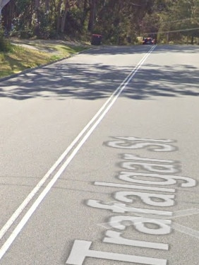 Trafalgar Street, Nelson Bay where Dawson allegedly evaded a breath test before engaging in a pursuit. Google street view.