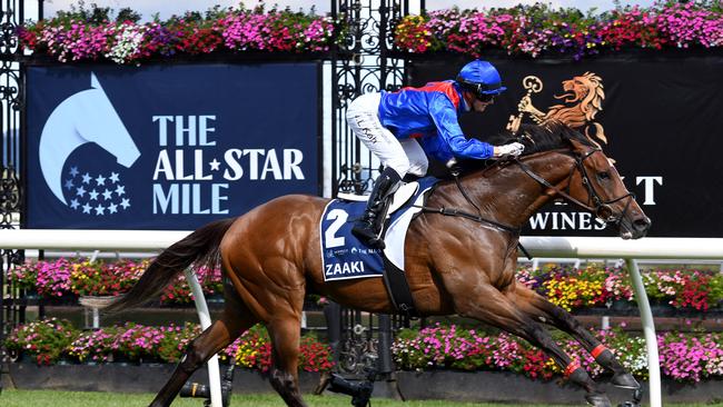 Dominic Beirne says the case against The Everest and All-Star Mile, win this year by Zaaki (pictured), becoming Group 1s is flawed. Picture: Getty Images