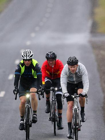 Riders competing in the second Bicycle Network Tasmanian Peaks Challenge. Pictures: CHRIS KIDD