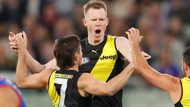 Jack Riewoldt has issued a warning to the rest of the AFL: beware the wounded Tigers. Picture: AFL Photos/Getty Images