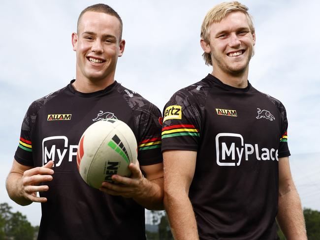 Panthers props Liam Henry (left) and Lindsay Smith. Picture: Jonathan Ng