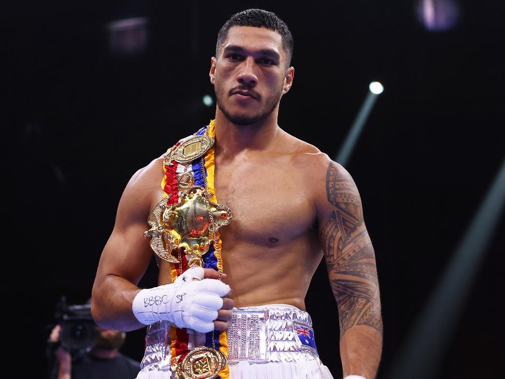 Opetaia is The Ring Magazine cruiserweight world champion. Picture: Richard Pelham/Getty Images