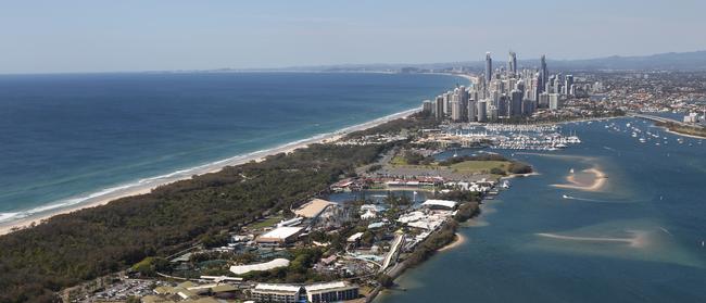 The Spit and its link south to Main Beach. Picture Mike Batterham