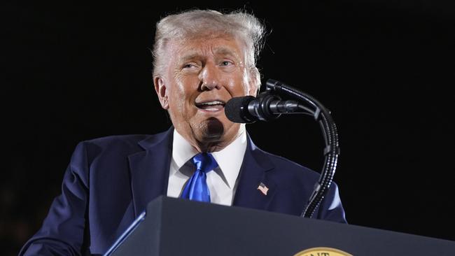 FILE - President Donald Trump gives a commencement address at the University of Alabama, Thursday, May 1, 2025, in Tuscaloosa, Ala. (AP Photo/Manuel Balce Ceneta, File)