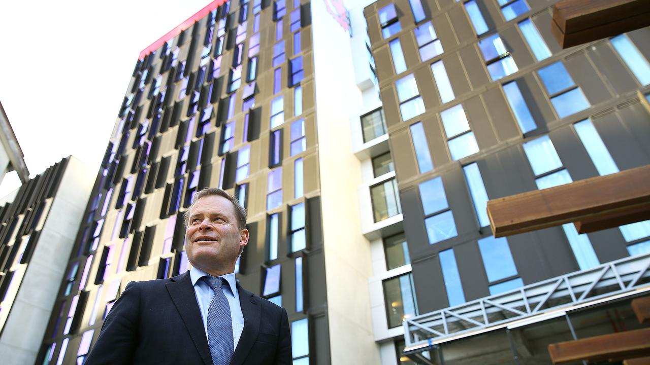 Former UTAS Vice Chancellor Peter Rathjen at the uni's accommodation in Melville Street, Hobart in 2017. Picture: Sam Rosewarne