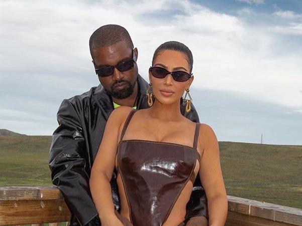 Kim Kardashian and Kanye West. Picture: Supplied