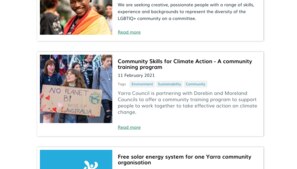 Yarra, Moreland and Darebin councils are running a climate change activism program. Source: Yarra City Council website