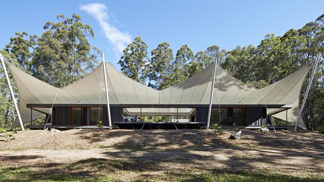 The Tent House at Verrierdale featured in the seventh season of Grand Designs Australia. Picture: Foxtel/GDA