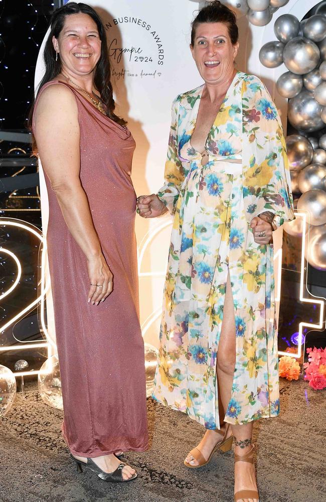 Tanja Cahler and Lee Rudder at Gympie Women Business Awards. Picture: Patrick Woods.