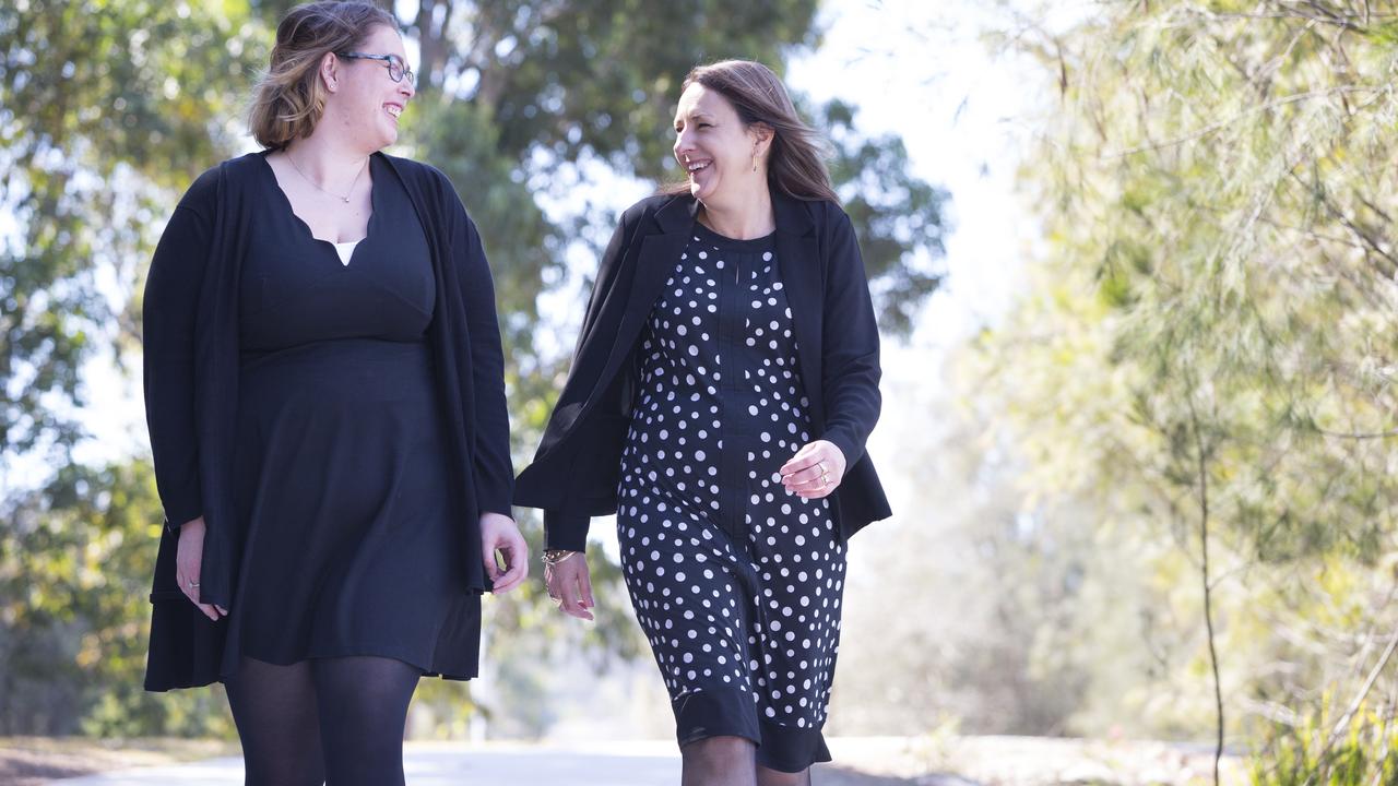 Carli Desborough and Jacky Moore participated in Lifeline's Out of the Shadows Walk for people who have lost someone close to them.