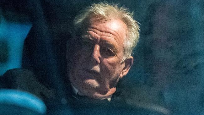 Developer John Woodman leaves IBAC hearings. Picture: Jake Nowakowski