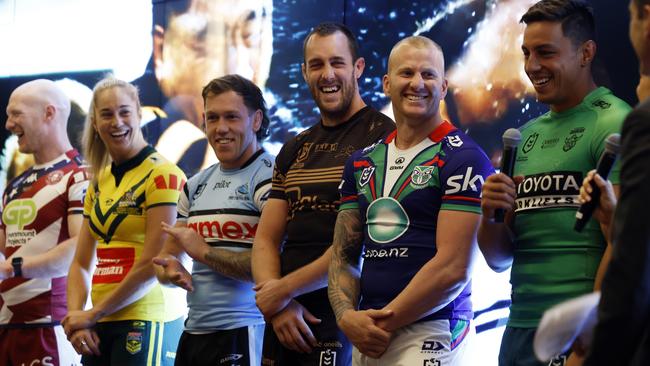 The captains of the teams participating in the Las Vegas extravaganza at the launch on Thursday Picture: Jonathan Ng