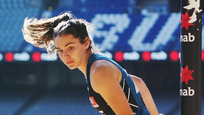 Maddy Guerin in action at the AFLW Draft Combine. Photo: Michael Dodge/Getty Images