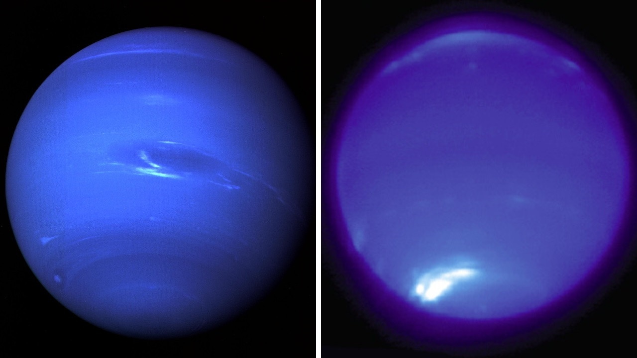 Görüntüler Neptün’ün bulutlarının neredeyse tamamen kaybolduğunu gösteriyor