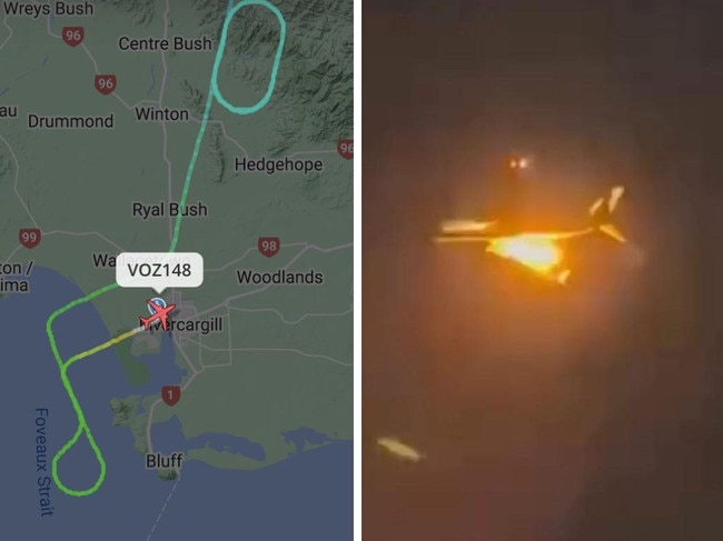 Flight data showed the plane looping around and landing in Invercargill.