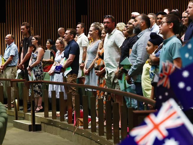 Over 100 people from across the world became Australian citizens at the Cairns Regional Council's Australia Day citizenship ceremony, held at the Cairns Performing Arts Centre. Picture: Brendan Radke