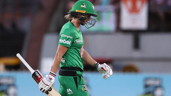 Melbourne superstar Meg Lanning was unable to produce any heroics with the bat. Picture: Getty Images