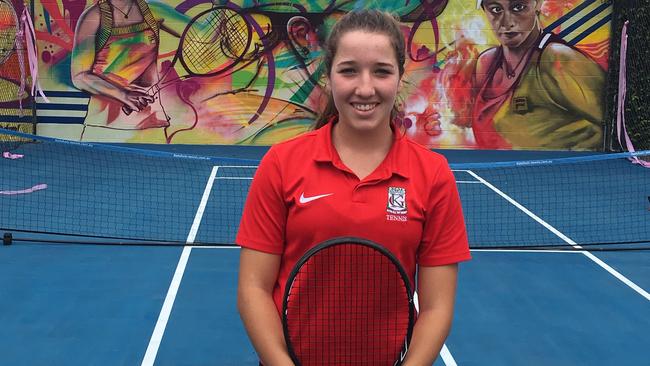 Kelvin Grove State High School tennis player Martine Carroll.