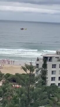 Rescue chopper's 'mission' at Gold Coast beach