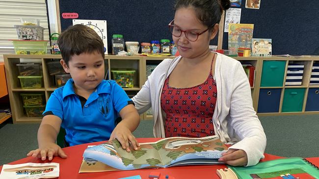 The new backpack literacy program at Bororen State School aims to boost early childhood literacy