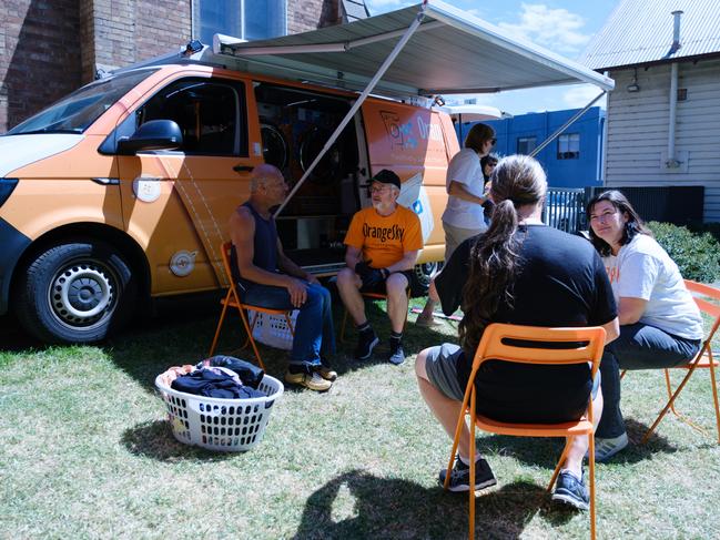 An Orange Sky laundry van.