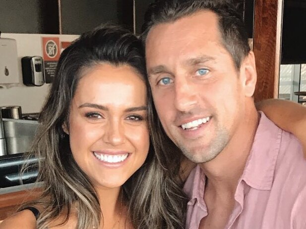 Mitchell Pearce and his fiancee Kristin Scott. Picture: instagram https://www.instagram.com/mitchpearce_7/?hl=en