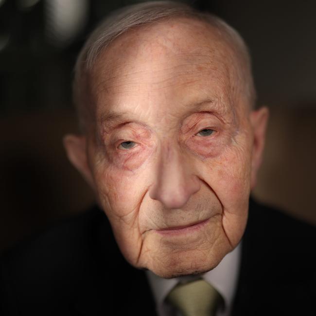 Holocaust survivor Abram Goldberg. Picture: Alex Coppel.