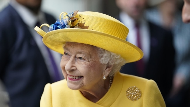 Queen Elizabeth II arrives to mark the completion of London's Crossrail project at Paddington Station on May 17, 2022 in London, England. She is celebrating her 70th year on the throne this year. (Photo by Andrew Matthews - WPA Pool/Getty Images)