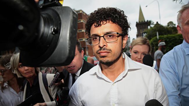 Arsalan Khawaja leaving Parramatta police station on bail. Photographer: Adam Yip