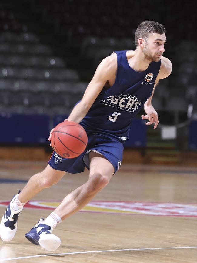 Jack McVeigh at Adelaide 36ers training last year. Picture: Sarah Reed