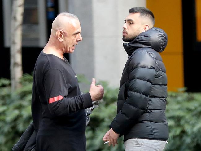 Christopher Mandilis (left) and George Mandilis pictured (right) outside court. Picture: NCA NewsWire/Damian Shaw