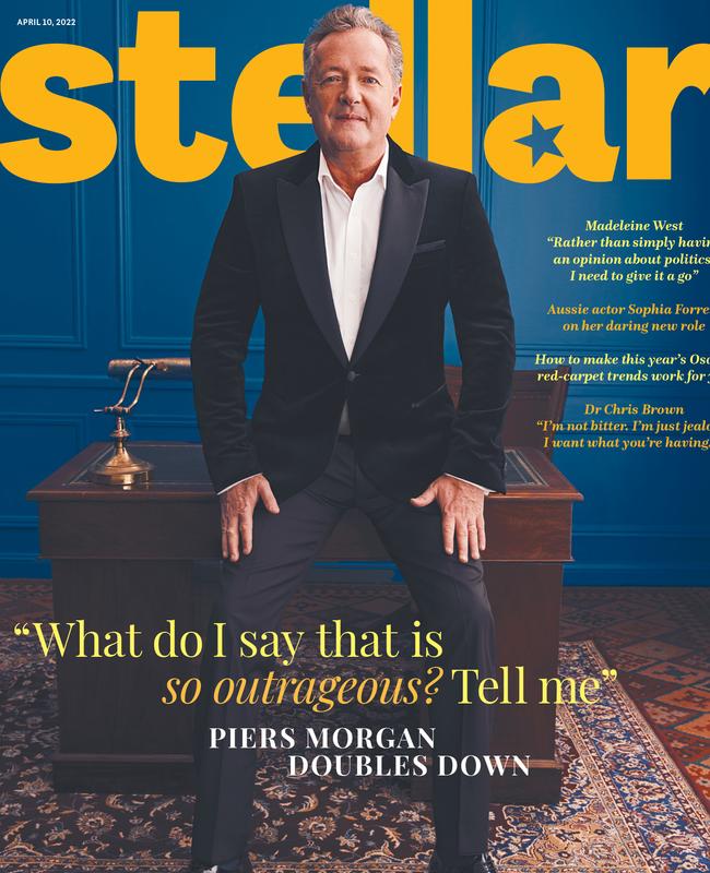 Piers Morgan on the cover of Stellar. Picture: Damian Bennett