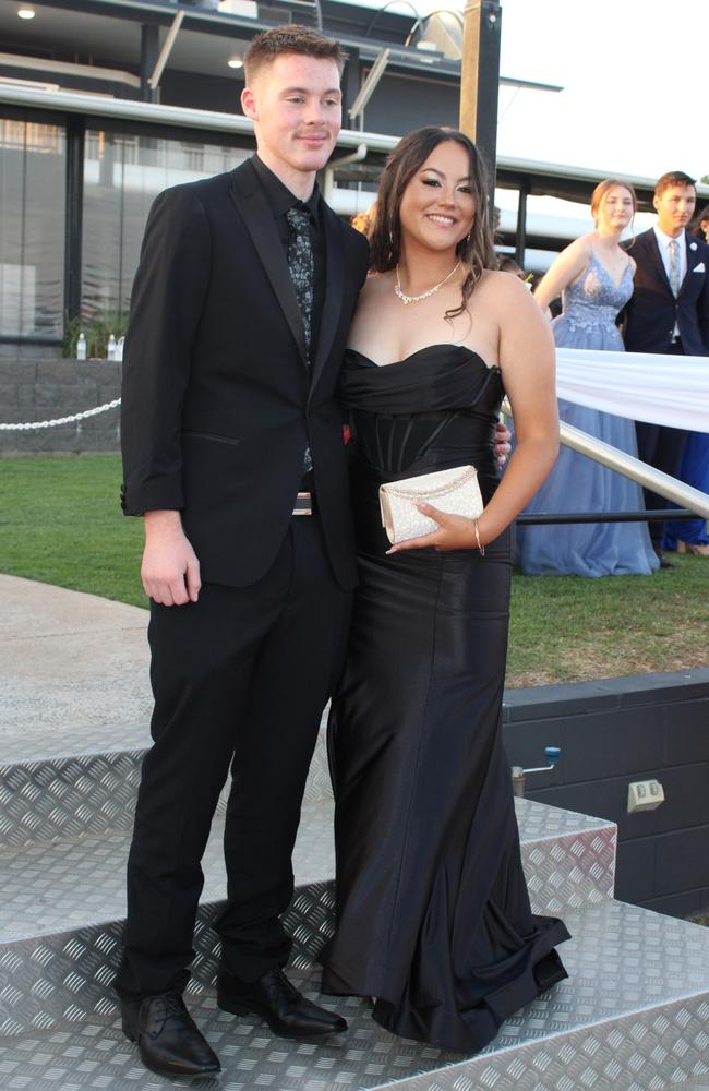 Tarnay Kauva and Brendan Rae at the 2023 Bundaberg North State High School Prom.